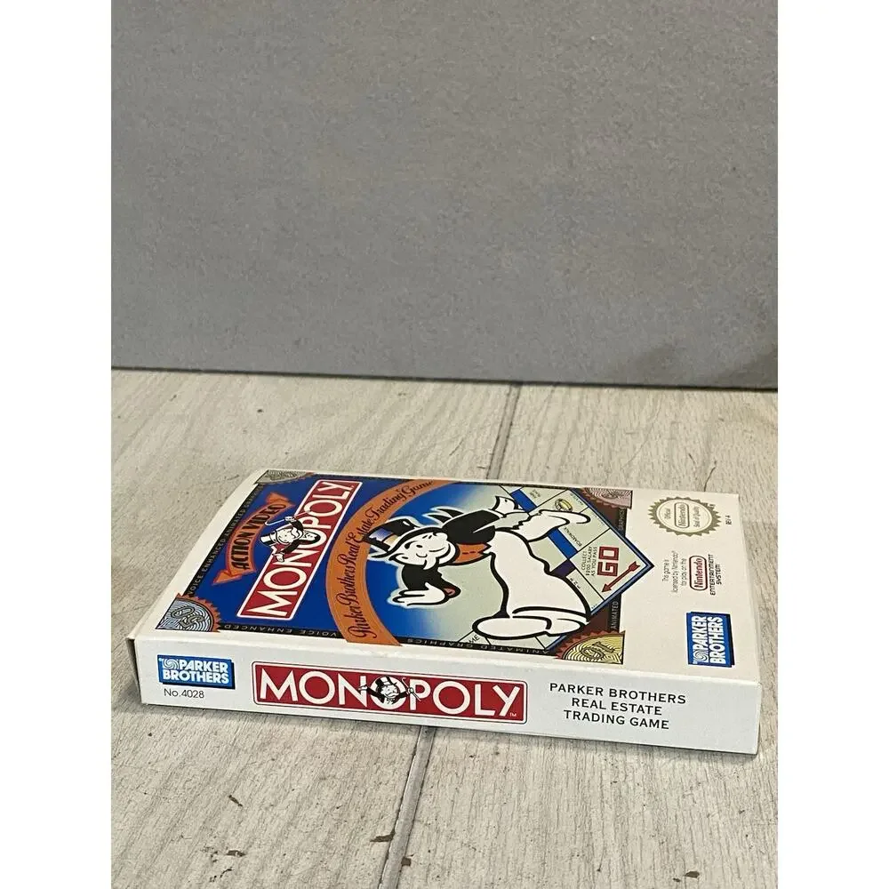 Monopoly Nintendo NES Game With Box and Map